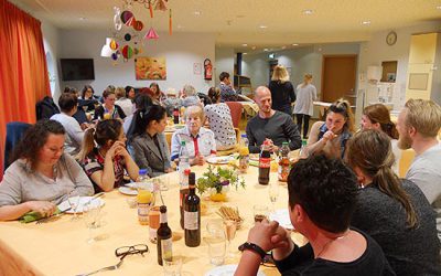 Gemütlicher Pizzaabend im Team